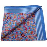 Boeren zakdoek Paisley blauw 55 x 55 cm - HRBZ29.