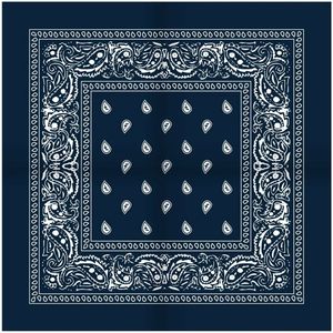 Boeren zakdoek Rain drop 54x54 - 54 - Blauw