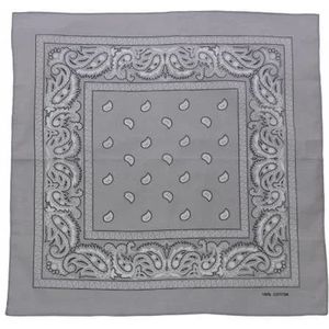 Boeren zakdoek Rain drop 54x54 - 54 - Grijs