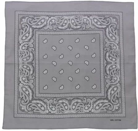 Boeren zakdoek Rain drop 54x54 - 54 - Grijs