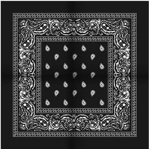 Boeren zakdoek Rain drop 54x54 - 54 - Zwart