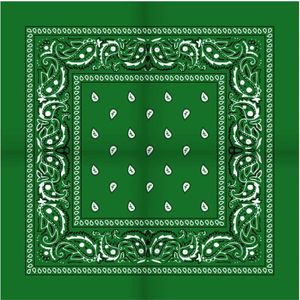 Boeren zakdoek Rain drop 54x54 - 54 - Groen