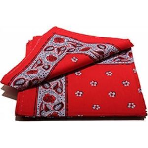 Boeren zakdoek rood Kleine Bloem 55 x 55 cm - HRBZ02