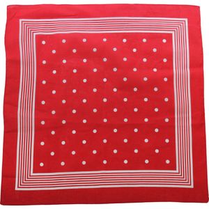 Tiseco Boeren zakdoek rood stippel 55 x 55 cm - HRBZ031