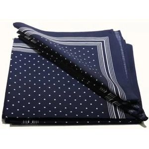 Boeren zakdoek Blauw kleine stippel 54 x 54 cm - 54