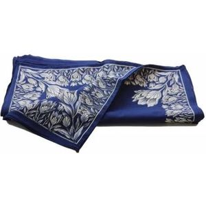 Boeren - Zakdoek - Blauw - 55 x 55 cm - Tulpen Motief