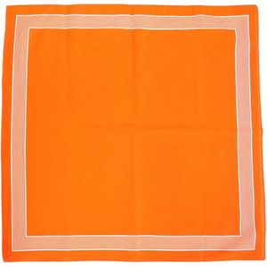 Boeren zakdoek Oranje uni 58 x 58 cm - HRBZ15.