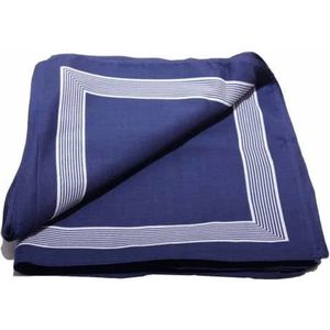 Boeren zakdoek Blauw uni 58 x 58 cm - 58