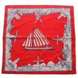 Boerenzakdoek Oud Nederland - 54 x 54 cm - Zakdoeken rood - Zakdoeken katoen - Zakdoek aan beide zijden bedrukt