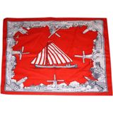 Boerenzakdoek Oud Nederland - 54 x 54 cm - Zakdoeken rood - Zakdoeken katoen - Zakdoek aan beide zijden bedrukt