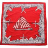Boerenzakdoek Oud Nederland - 54 x 54 cm - Zakdoeken rood - Zakdoeken katoen - Zakdoek aan beide zijden bedrukt