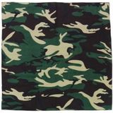 Zakdoek Leger print 54x54 cm - 54 - Groen