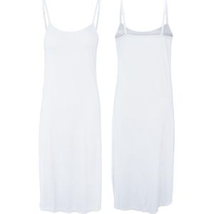 Gaubert Onderjurk Extra lang - Spaghetti bandjes  - XXL  - Wit
