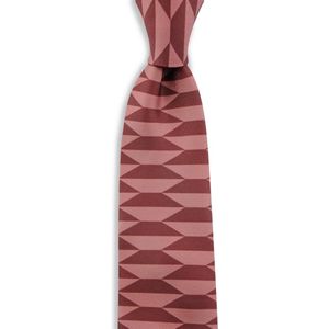 We Love Ties - Stropdas Stripes Offset - bedrukt polyester Twill - bordeauxrood / oud roze