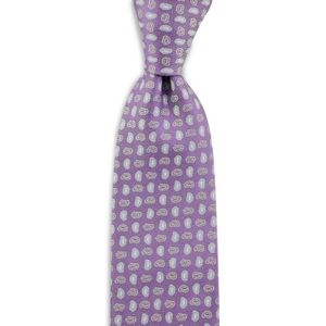 We Love Ties - Stropdassen - Stropdas Rotate Paisley - lila / blauw / wit