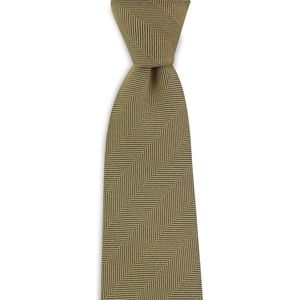 We Love Ties - Stropdas zijde wol visgraat - 45% zijde / 55% wol - geel