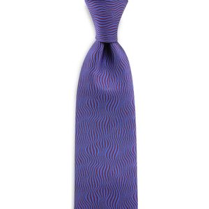 Sir Redman - stropdas - Dressed Volume blauw - geweven polyester Microfill - blauw / bordeauxrood