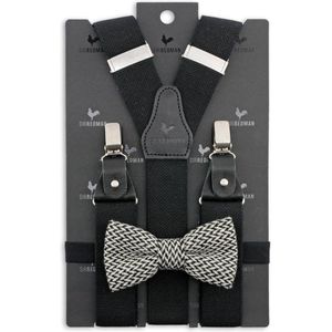 Sir Redman - bretels combi pack - Essential Devin Tweed - zwart / wit