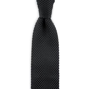 Sir Redman - gebreide stropdas - zwart - polyester