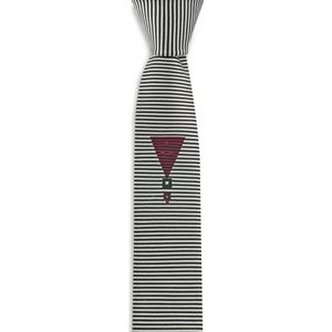 Sir Redman - stropdas - Jazz Drummer - geweven zuiver zijde - zwart / wit / rood