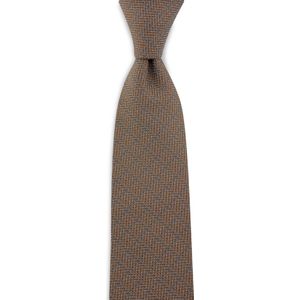 Sir Redman - stropdas - MacMillan bruin - polyester - bruin / lichtblauw