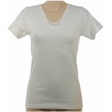 Entex Thermoshirt dames korte mouw - Wit - Thermokleding met kant