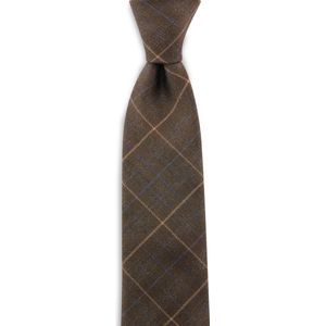Sir Redman - stropdas - Davidson - geweven polyester - bruin / blauw / beige
