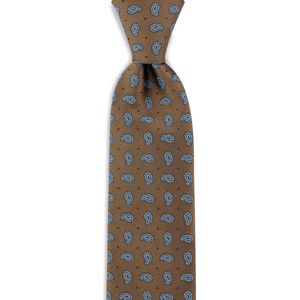 Sir Redman - stropdas - Teodoro - geweven polyester Microfill - bruin / lichtblauw