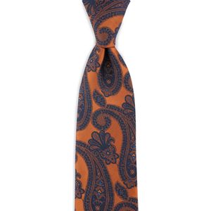 Sir Redman - stropdas - Battista - geweven polyester Microfill - oranje / blauw