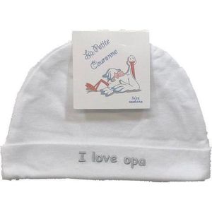 La Petite Couronne Mutsje I Love Opa Wit Maat 56