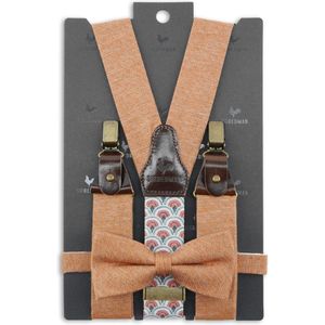 Sir Redman - Bretels Combi Pack Terracotta - One Size - - Heren - Gala Vlinderstrik / Vlinderdas