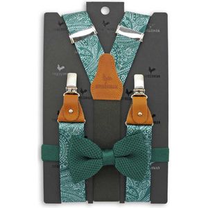 Sir Redman - bretels combi pack - Paisley Sketch groen - groen / wit