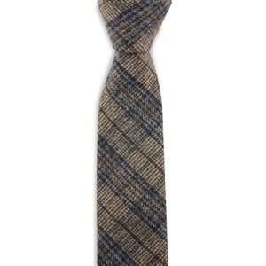 Sir Redman - stropdas - Daniel Tweed - wol mix - bruin / blauw / wit