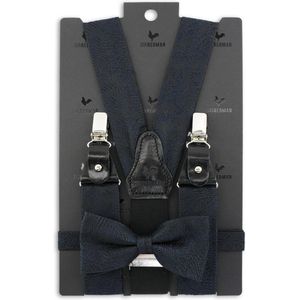 Sir Redman - bretels combi pack - Festive Leaves navy - donkerblauw / zwart