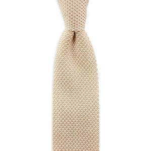 Sir Redman - gebreide stropdas - champagne - polyester