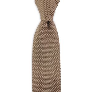 Sir Redman - gebreide stropdas - warm taupe - polyester