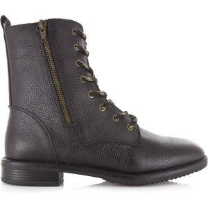 Shoecolate Leren veterboot met rits veterboots dames