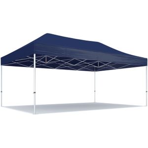 Easy up partytent 4x6m - Professional | PVC gecoat polyester - Blauw