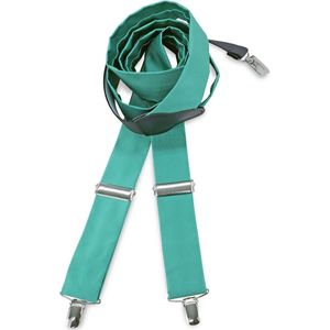 We Love Ties - Bretels - 100% made in NL, polyester stof mintgroen