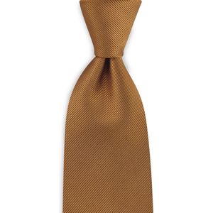 We Love Ties - Stropdas zijde repp cognac - geweven zuiver zijde