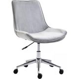 Bureaustoel ergonomisch - Bureaustoelen voor volwassenen - Bureaustoel - Stoel - Lage rugleuning - 360 graden draaibaar - Stof/Fluweel - Grijs