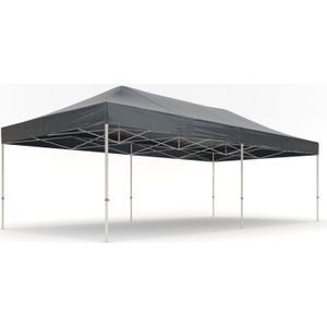 Easy up partytent 4x8m - Professional | PVC gecoat polyester - Zwart