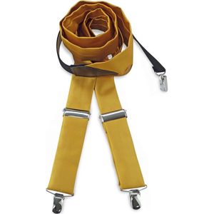 We Love Ties - Bretels - 100% made in NL, polyester stof geel