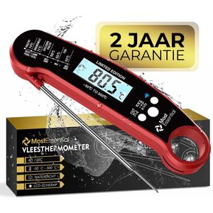 MostEssential Vleesthermometer - Limited Edition Red - rood Roestvrij staal 6013719734726