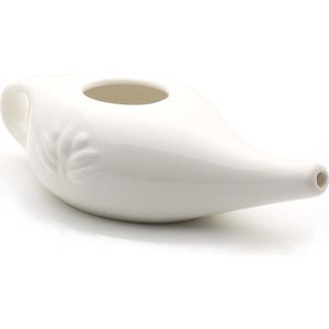 Jean's goods Neuskannetje - Keramisch - Wit - 250ml - Neti pot - Neusdouche - Neusspoeler