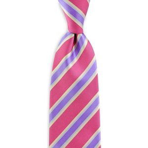 We Love Ties - Stropdas Headhunter - geweven zuiver zijde - roze / paars / ecru