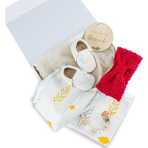 Baby schoentjes meisje - Kraamcadeau meisje - Baby Cadeau - Geboorte Cadeau - Babyshower geschenkset