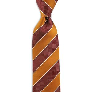 Sir Redman - stropdas - Fifth Avenue - geweven zuiver zijde - bordeauxrood / cognac/ wit