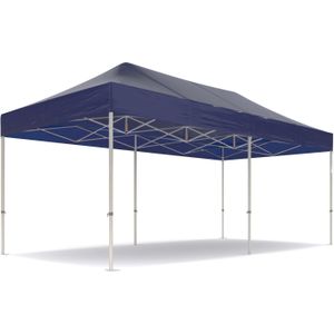 Easy up partytent 3x6m - Professional | PVC gecoat polyester - Blauw