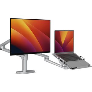 Alberenz® laptop monitor arm zilver - Monitor beugel - Ergonomisch ontwerp - Monitor standaard - Laptop Standaard - Monitorarm - Monitorbeugel